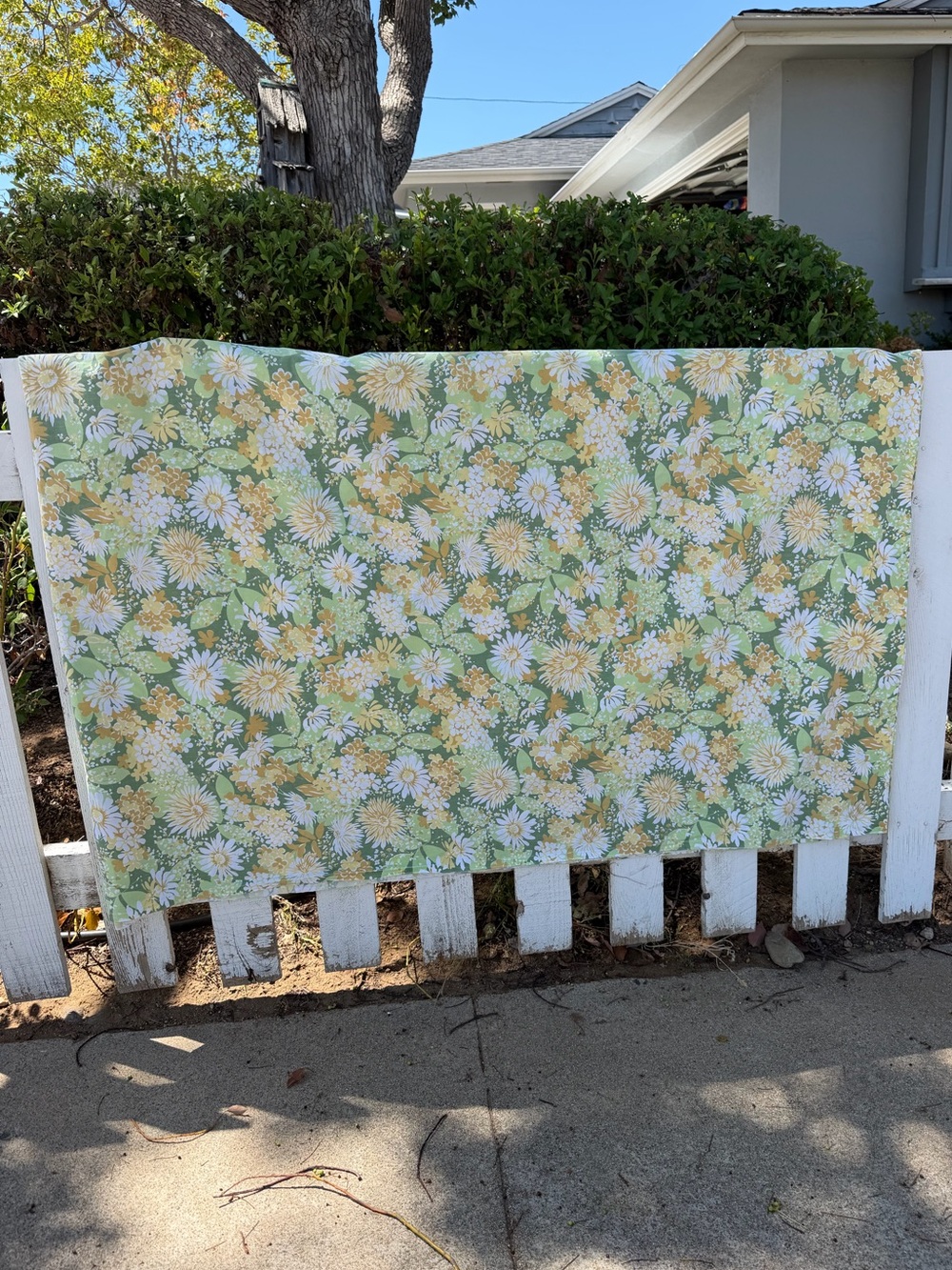 VTG Springmaid Wondercale Daisy Floral Flower Power Double Sheet Set Cutter READ - Picture 2 of 16